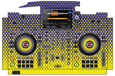 Pioneer DJ XDJ RX 3 Skin Gradienter Straight Lila / Gelb
